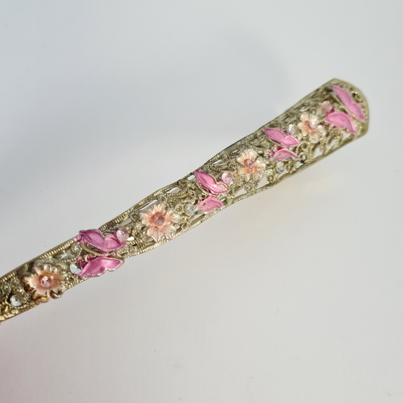 Vintage Silver & Pink Elegant Hair Clip Headwear - Picture 6 of 13